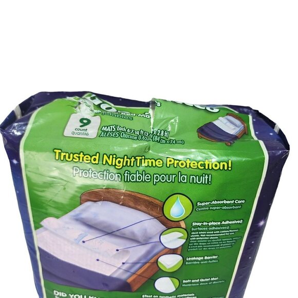 NEW GoodNights Disposable Bed Mats - Open Box - 2.4’x2.8’ - 9 Count - Picture 5 of 13
